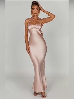 Baby Boo Kali Satin Maxi Dress